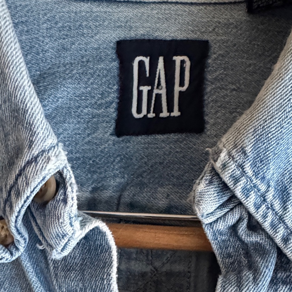 GAP Women's Vintage 100% Cotton Denim Jean Shirt Jacket - Picture 2 of 9